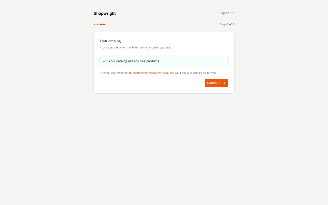 Easy sign shop software setup in Shopwright — preview
